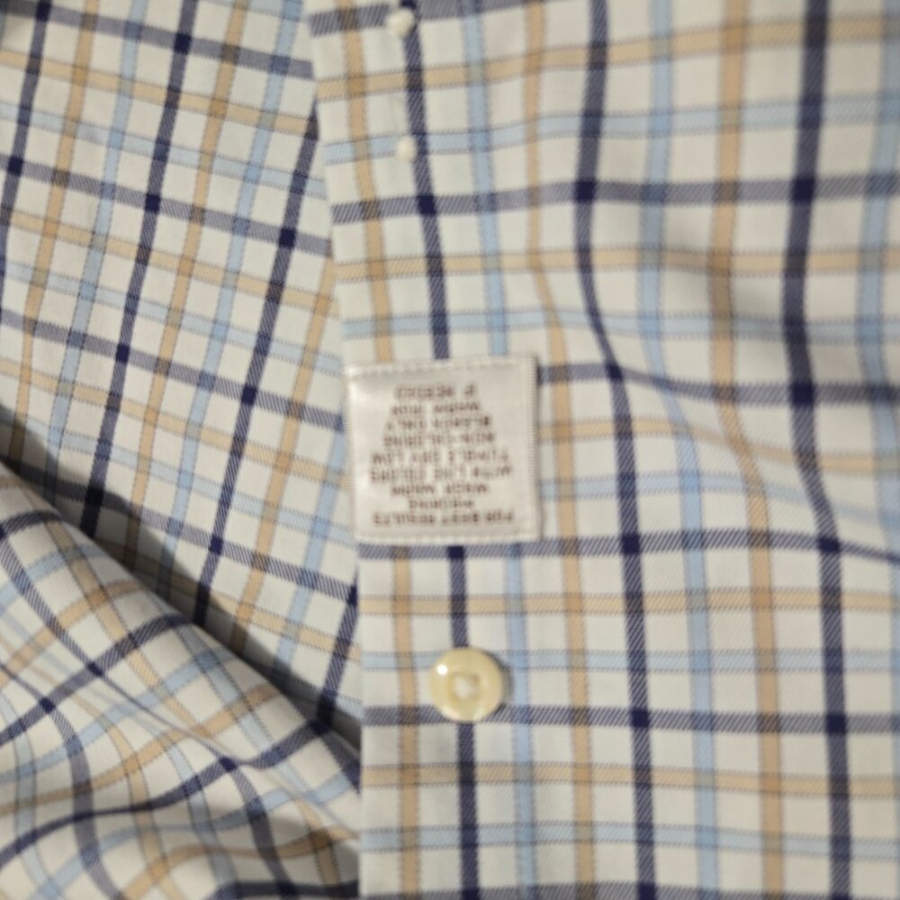 Peter Millar Men’s Plaid Button Down Shirt Medium Cotton Easy Care - Picture 9 of 10